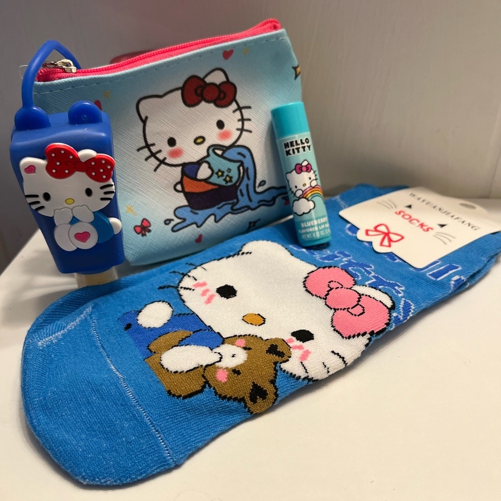 Hello Kitty Blue and Pink Kids Accessory Bag